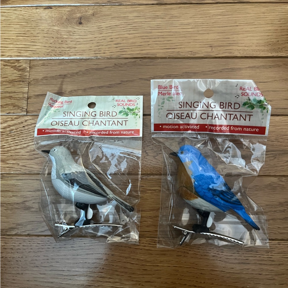 Motion activated, singing birds